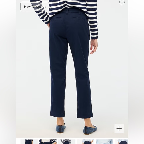 NWT j crew high rise girlfriend chino pant size 28 navy - Picture 3 of 7